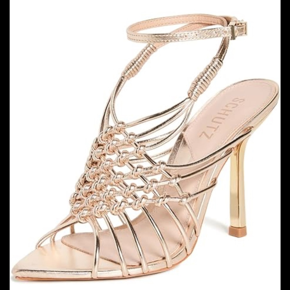 Schutz | Gold Strappy Women's Heels